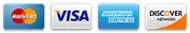 Visa, Mastercard, American Express and Discover accepted